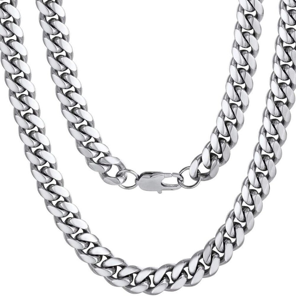 Men Chunky Miami Cuban Chain Necklace, Custom Available, 4.8/6/10/14mm Width, 18